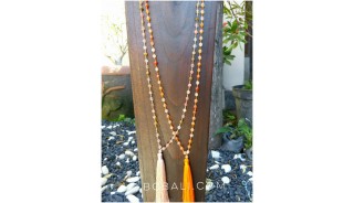 transparent ceramic beads bali tassels necklaces designs